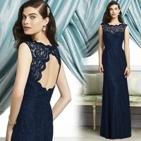 new design hot sexy backless evening dress 2015 blue long prom gowns staight sleeveless vestido de festa longo robe de soiree