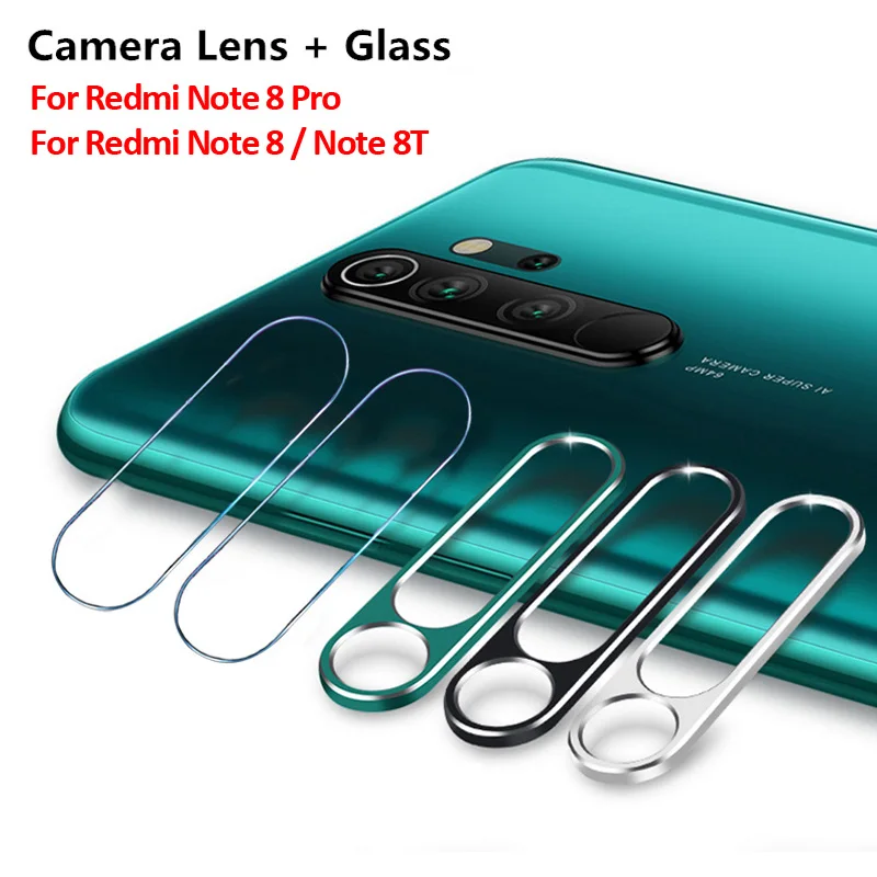 Закаленное стекло + металлическое защитное кольцо для Xiaomi Redmi Note 8t Защитная