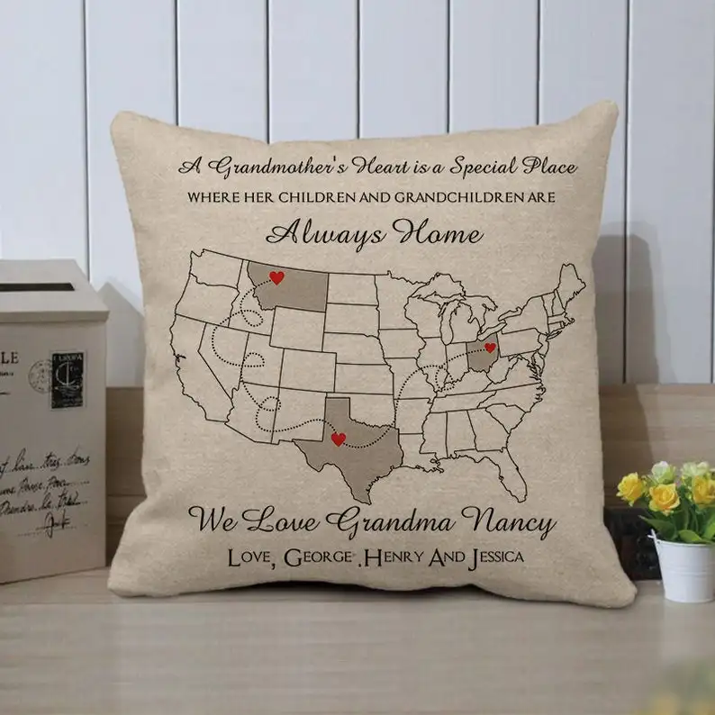 Персонализированные рождественские подарки большое расстояние наволочка для