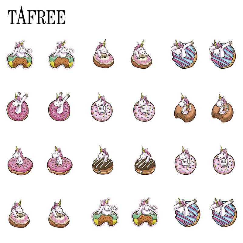 

TAFREE Anime Unicorn Cute Funny Taste Epoxy Clip-on Earrings New Acrylic Earrings Jewelry Ear Clip Jewelry