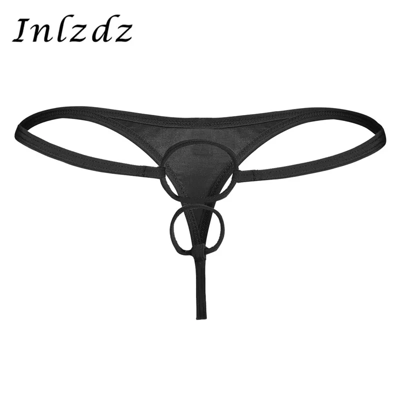 Латексное нижнее белье мужские бикини стринги трусы с отверстием для пениса