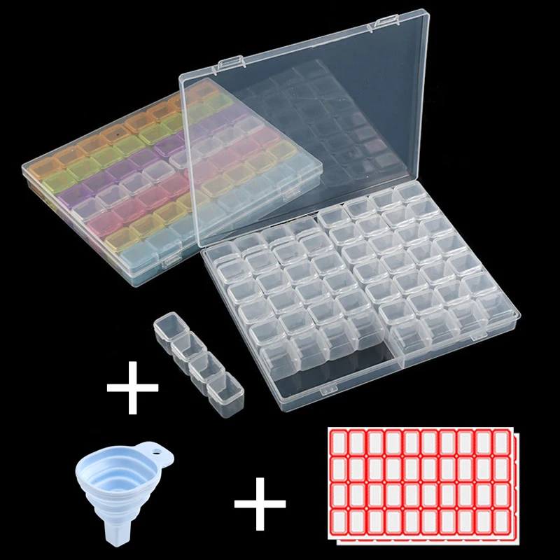 56/28 ячеек пластиковый ящик для хранения наборы алмазной вышивки аксессуары