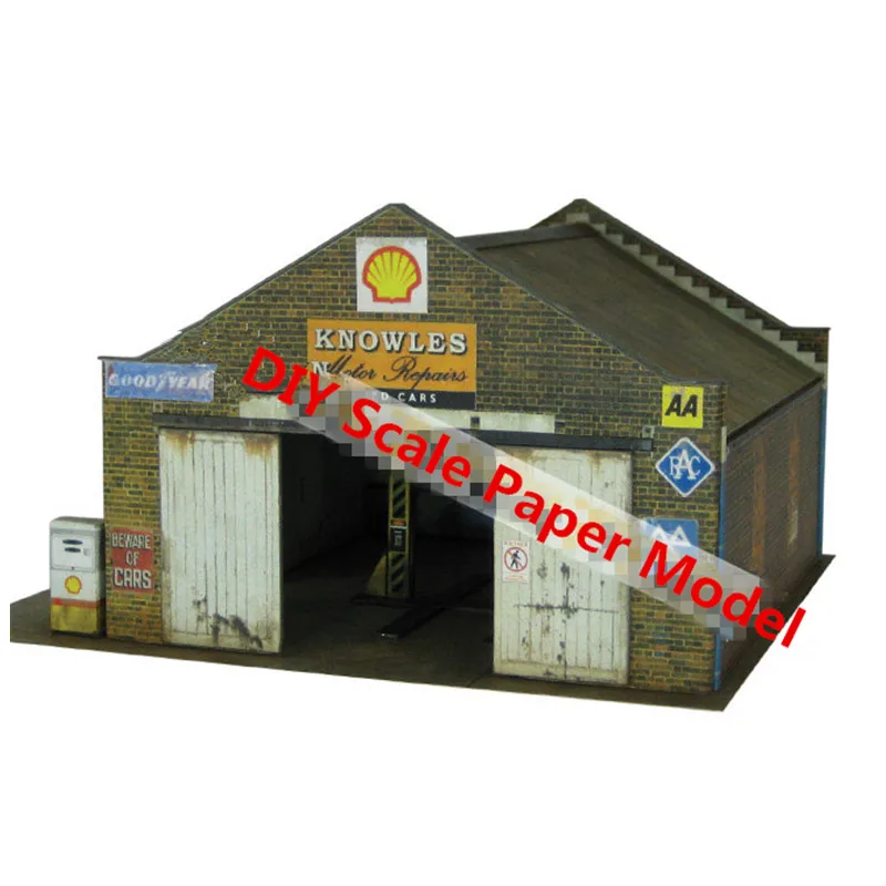 1:87/76/56/64/52/150 весы Авто ремонтная станция Бумага модель поезда магазин песчаной