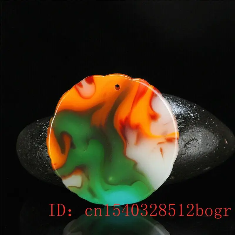 Цветной кулон Qilin из нефрита женское натуральное ожерелье ювелирные изделия