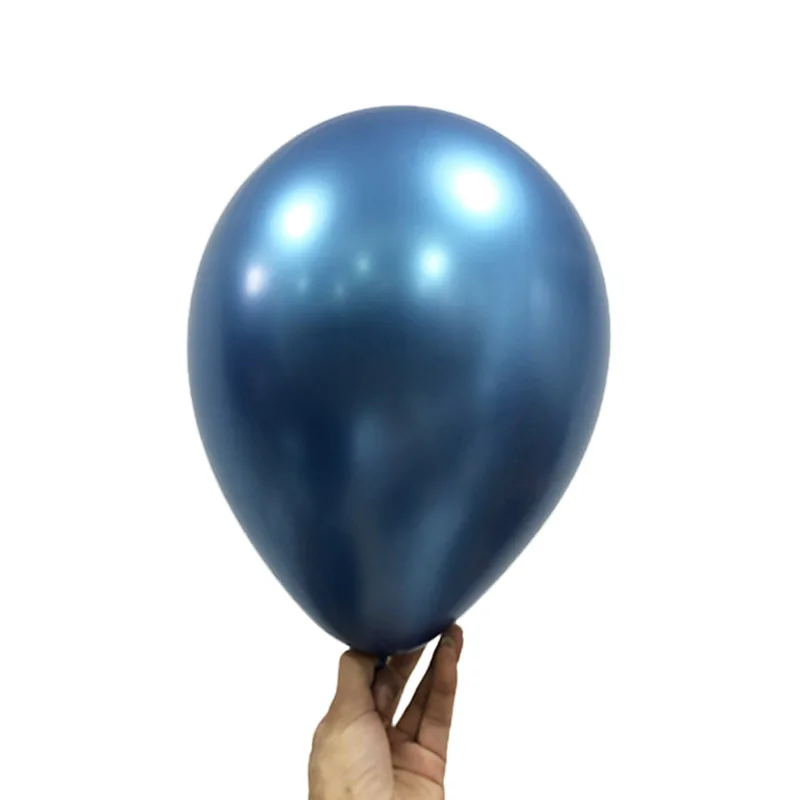 Chrome blue 10 шт./лот воздушные шары с конфетти цвета розовое золото круглый латексный шар для свадьбы Дети День рождения украшения вечерние принадлежности для взрослых - Цвет: Chrome blue