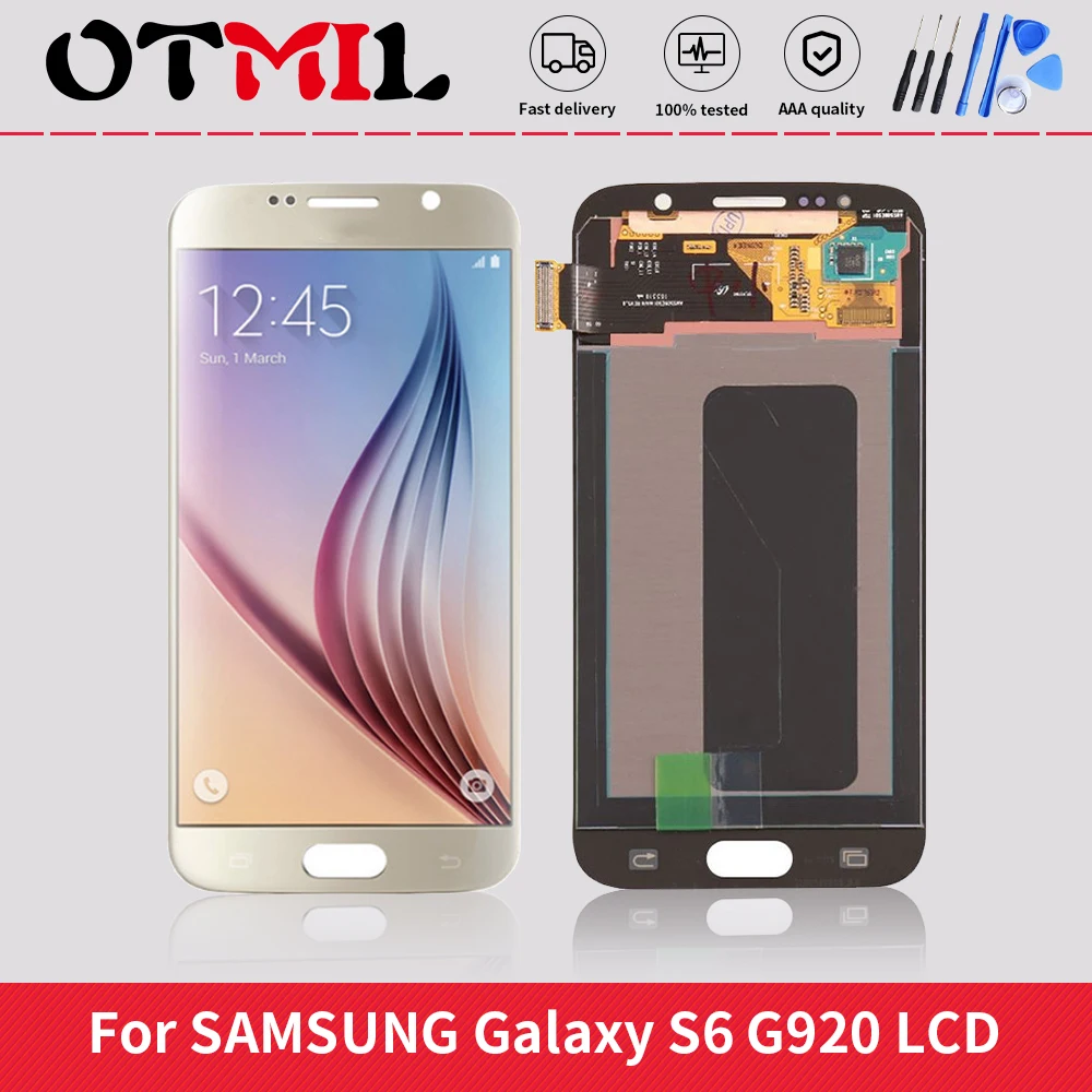 Дисплей AMOLED 5 1 дюйма для SAMSUNG Galaxy S6 G920 G920F ЖК-дисплей с сенсорным экраном и