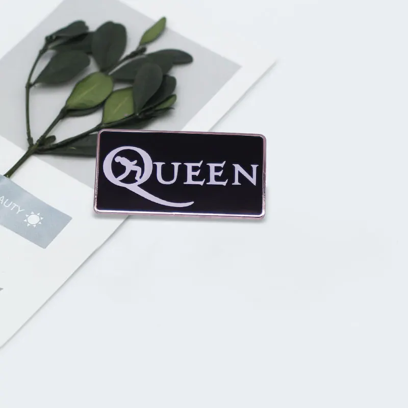 Классическая Брошь с логотипом в виде позы музыкант рок-н-ролл эмалированная