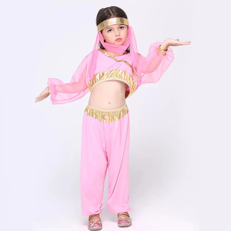 Детский костюм принцессы жасмин на Хэллоуин с укороченным топом Детская