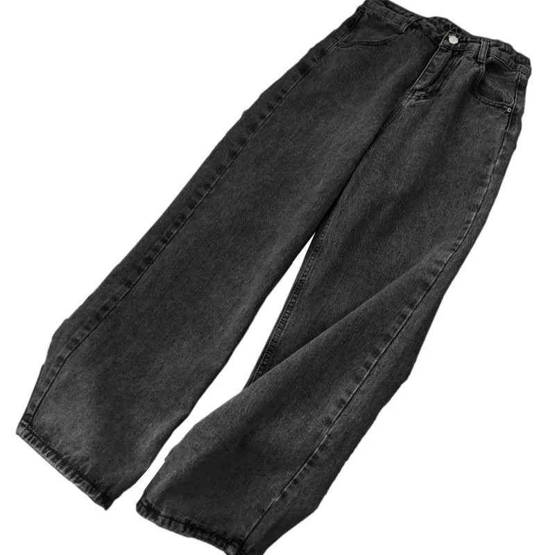 

ZQLZ Vintage Denim Trousers Women Wide Leg Pants Women Straight Long Pants High Waist Casual Loose Spring Autumn Jeans Female