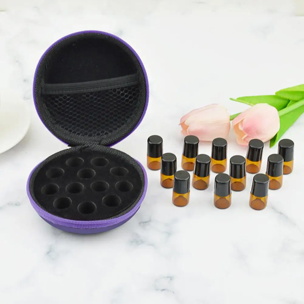 

Portable Storage Bag Durable 10 grids 1ML 2ML Essential Oil Bottles Case Conatiner for Wallets Backpacks Drawers #CW