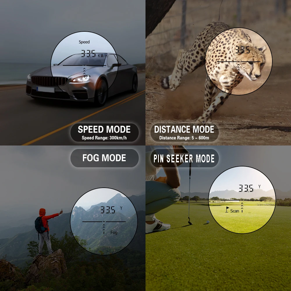 Монокуляр 600 м лазерный дальномер для гольфа 6X измеритель расстояния Измеритель