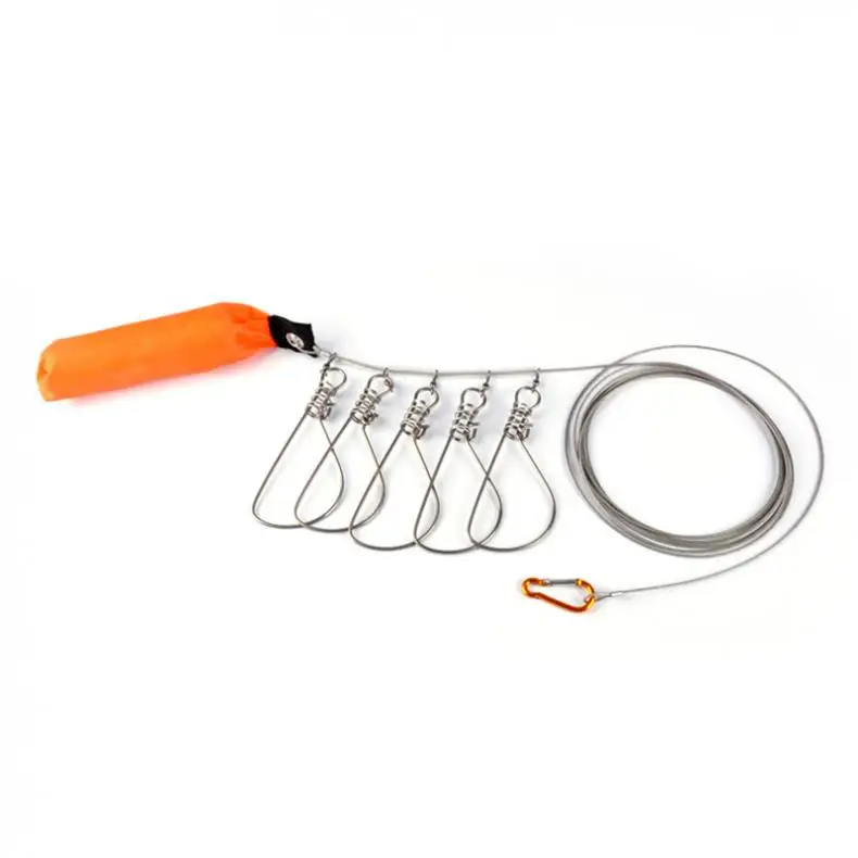 5 м рыболовные веревки из нержавеющей стали рыболовная Пряжка рыболовное