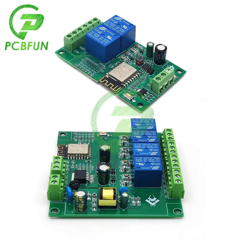 5 В/12 В ESP8266 2 4 канальный WIFI Релейный модуль ESP 12F макетная плата м байтовая вспышка