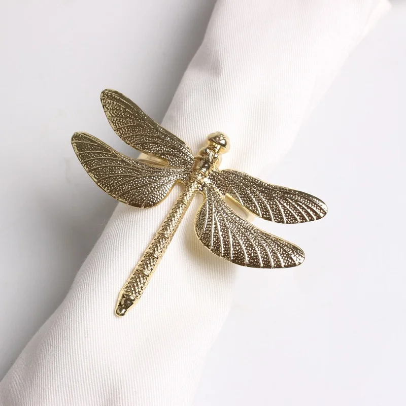 

Hotel model room dragonfly napkin ring napkin buckle napkin ring 12pcs