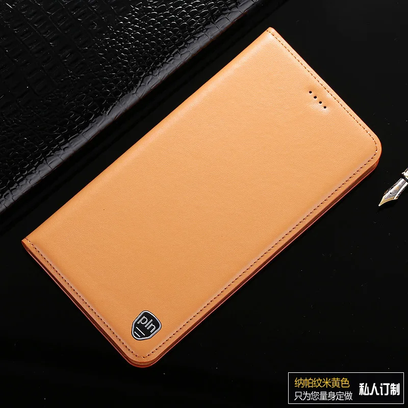 Beige yellow Чехол для телефона из натуральной коровьей кожи для zte Nubia Z9 Z11 Z17 Z17S Z18 Mini S Max V18 чехол с откидной подставкой Чехол для телефона - Цвет: Beige yellow