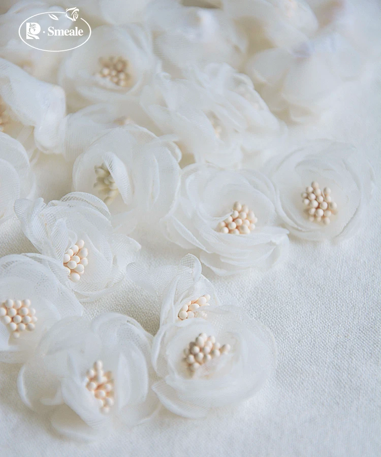 10PCS/Lot Handmade Baby Clothes Organza 3D Small Flower Bud Mini Flowers Dress Headwear Earring Hat Bag DIY Decoration RS2884 | Дом и сад