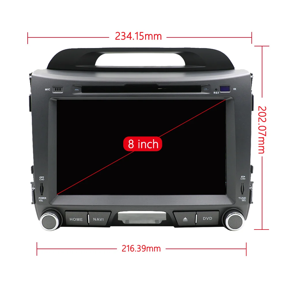 Автомагнитола Eunavi Android 10 мультимедийный плеер для KIA Sportage 2011 2012 2013 2014 2015 2 Din DVD
