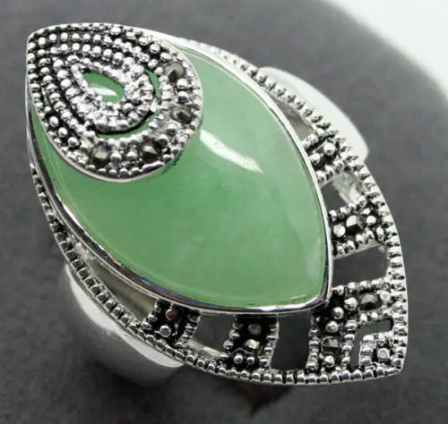 0x RARE GREEN JADE SILVERBALI HANDCRAFTED RING SIZE7/8/9/10 | Украшения и аксессуары
