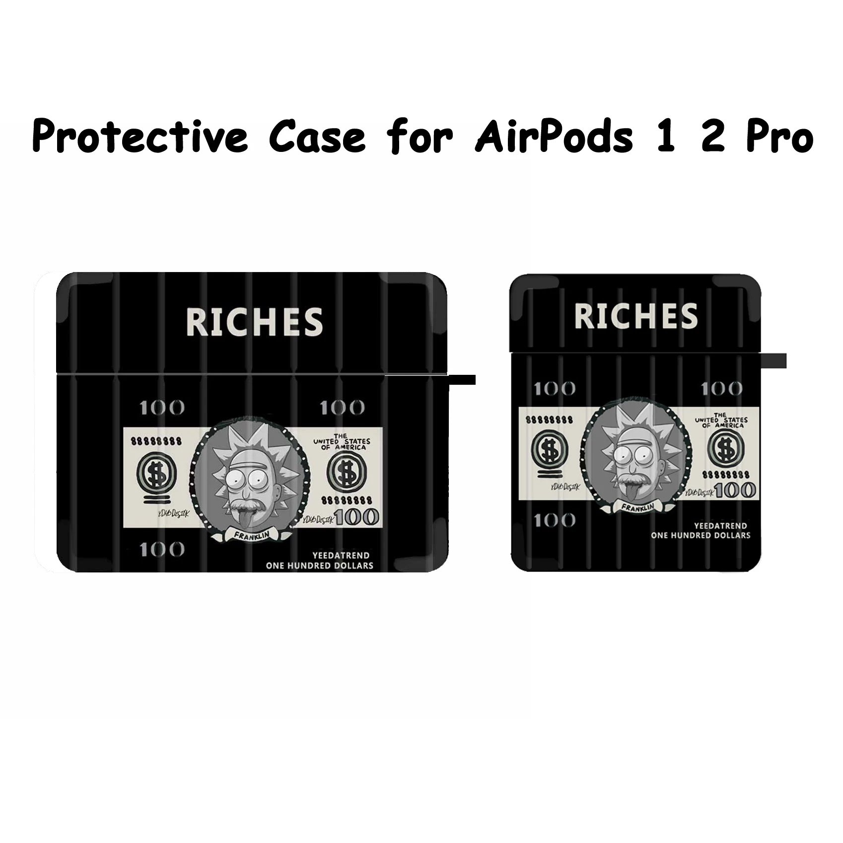 

Мультяшный Рик беспроводной Bluetooth наушники чехол для AirPods Pro для Air Pods 2 1 Morty доллар защитный мягкий чехол