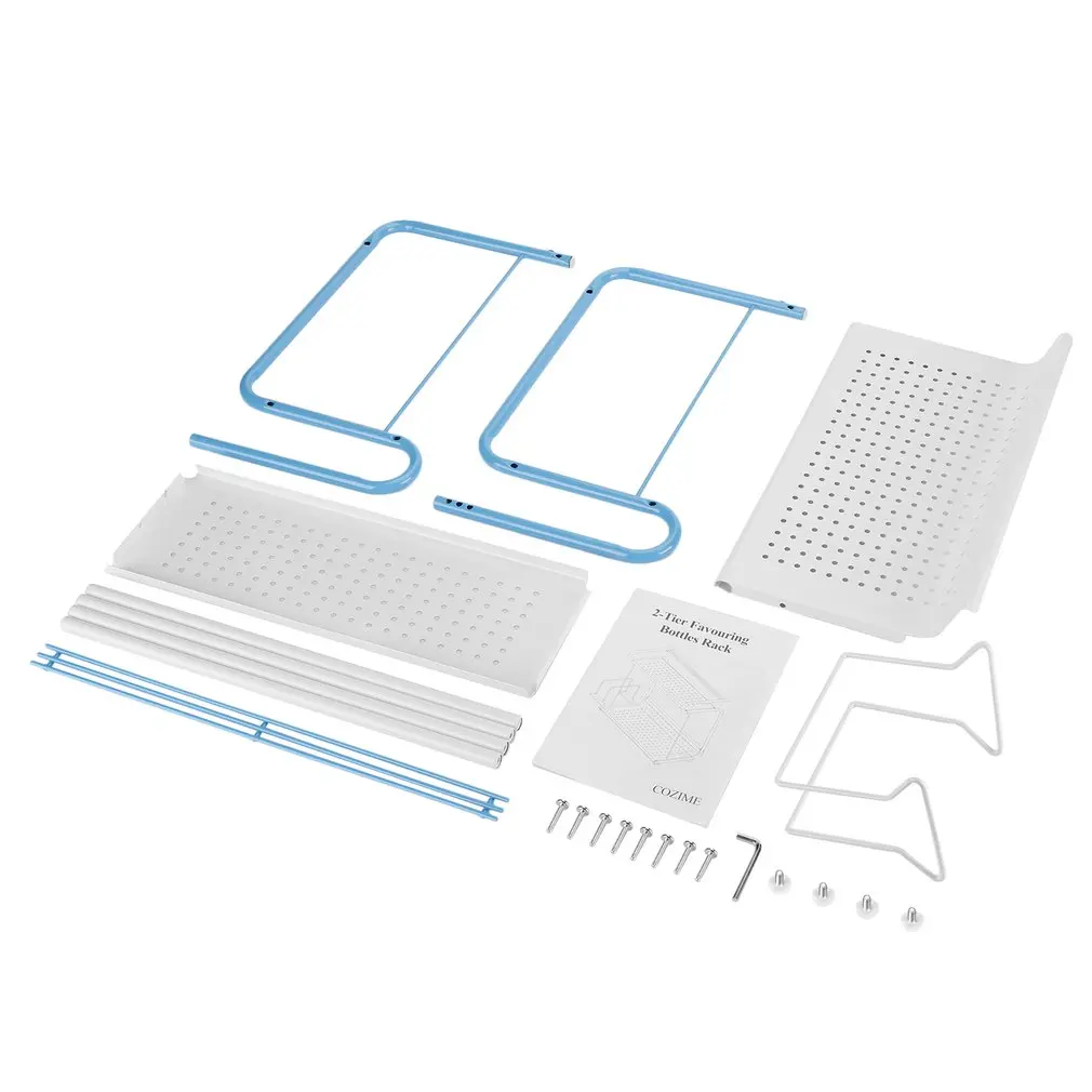 

Multifunction 2 Tier Storage Bottles Rack Double Layers Metal Shelf Rack Kitchen Spice Jar Condiment Bottles Organizer Holder