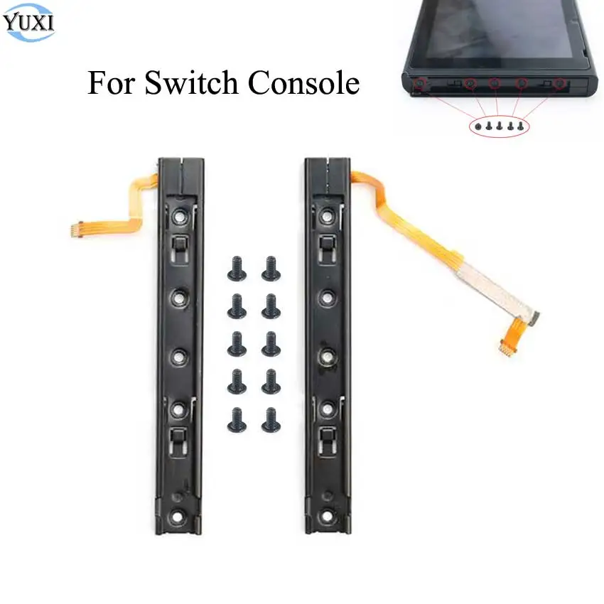 

YuXi Left Right LR Sliders Railway with screws kit Replacement for Nintend Switch Console Rail for NS Joy-con Controller