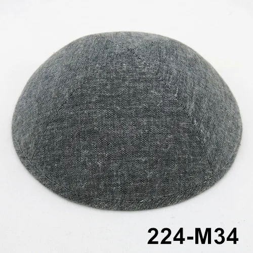224M34 Kippot Kippa Kippah Linen-3 Kipa 19 см Skullies Yarmulke Beanies еврейская шляпа-Кепка с черепом покупка более 5 лотов будет скидка be10 - Цвет: 224M34