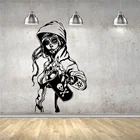 Виниловая наклейка с изображением конфет, сахара, черепа, граффити, девушки, мультфильм, живое искусство, Декор, настенные наклейки, современный дизайн, Настенная Наклейка U463
