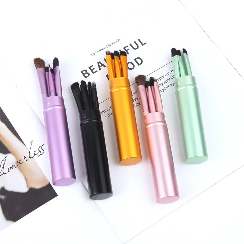 Набор кисточек для макияжа Flazea профессиональный дорожный набор теней кисти 5 шт. |