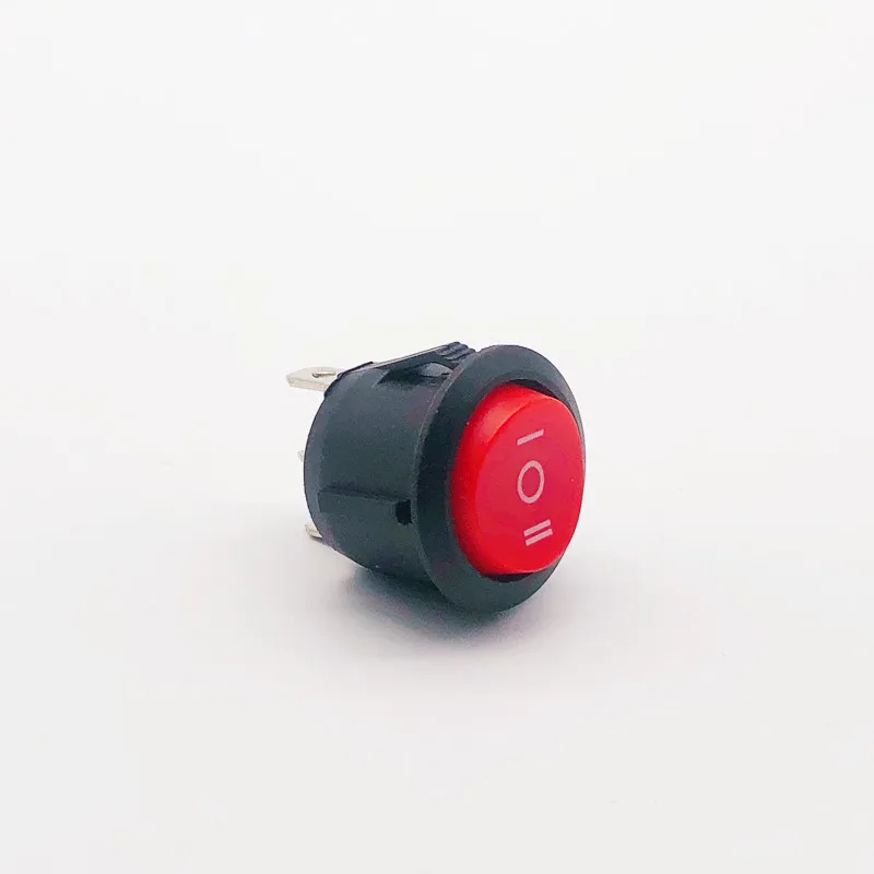 5PCS Round Black KCD1 red 3Pin SPST 3 Position ON-OFF-ON 2 ON-OFF Rocker Boat Switch 6A 220V 10A 125V NO LED 20mm | Обустройство дома