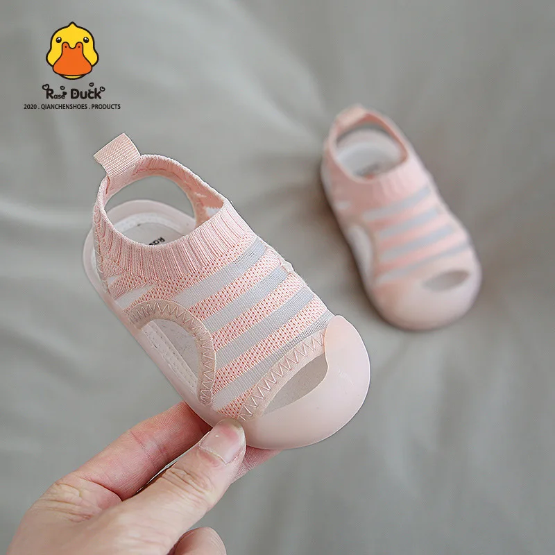 

2021 summer baby shoes rase duck net shoes soft bottom breathable toddler shoes