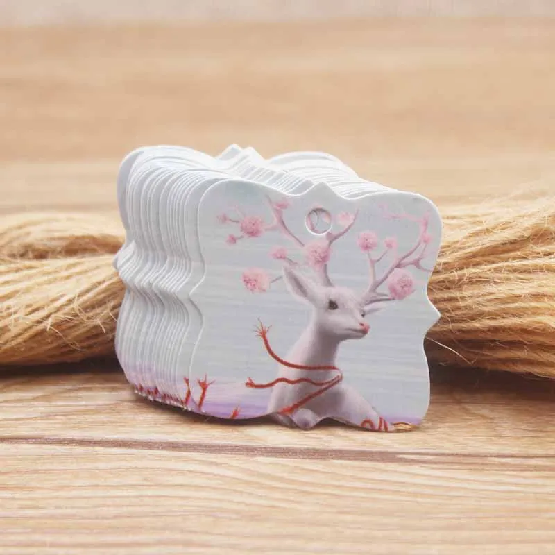 Горячая Распродажа 100 шт. мульти коричневый/белый подарочные этикетки бумажные