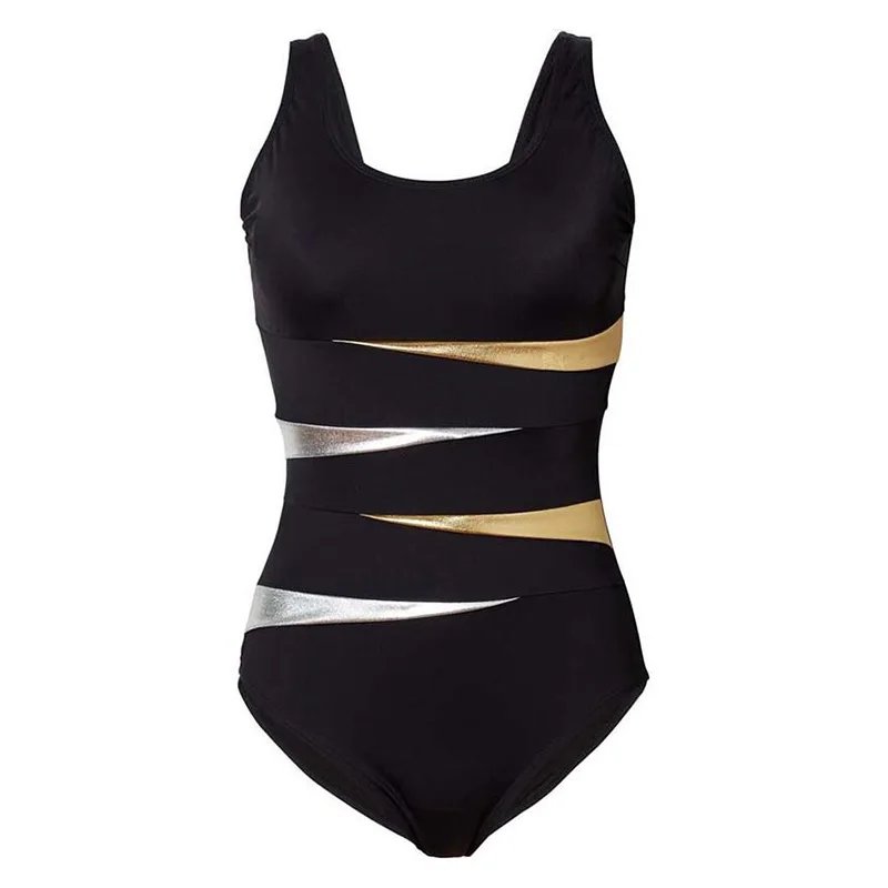 Пикантные Одна деталь женский большой Размеры закрытый купальник размера плюс