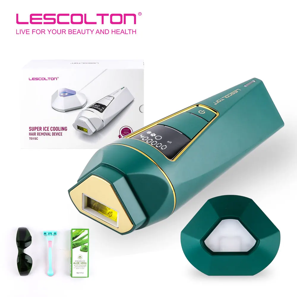 LESCOLTON Laser Hair Removal IPL Epilator for Women and Men Laser Epilator 400000 Flashes Permanent Hair Removal Device-T015C