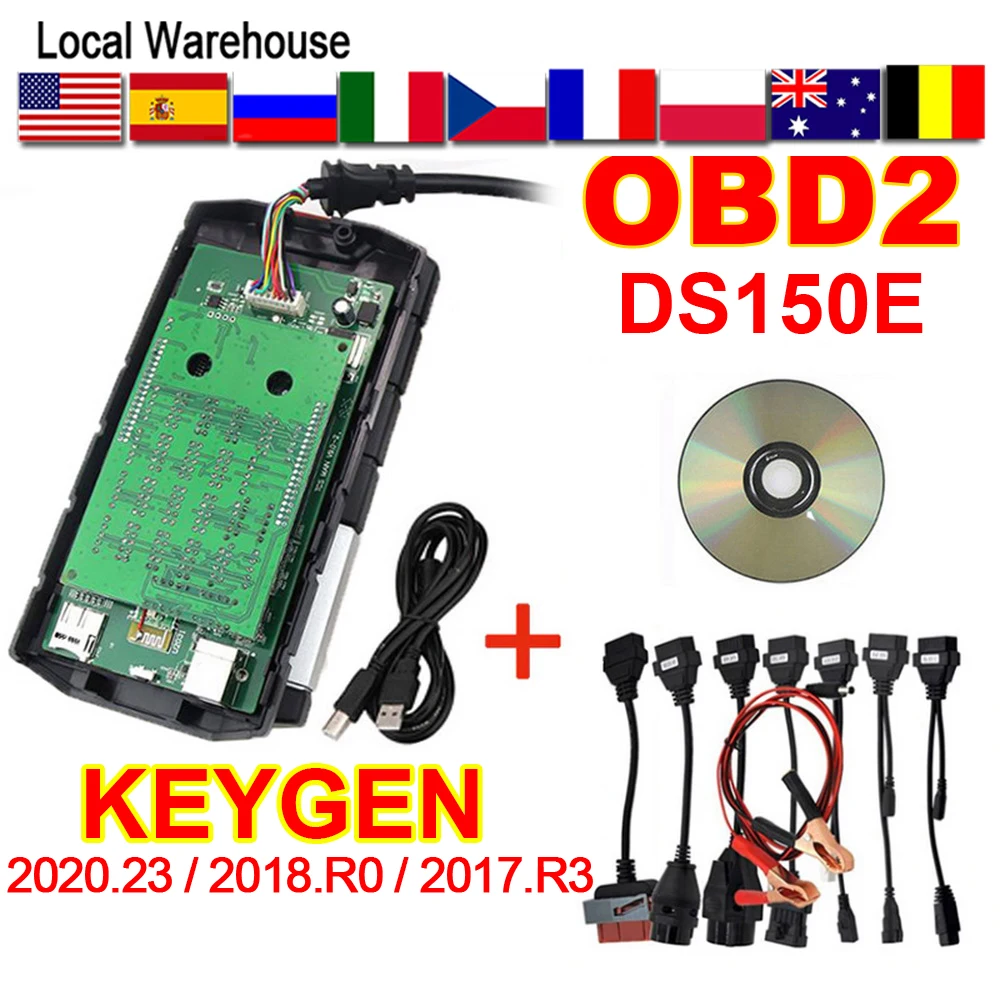 2018.R0 OBD2 Диагностический Авто 2017 R3 с Keygen VCI vd del∩ Ds150e считыватель кодов Bluetooth