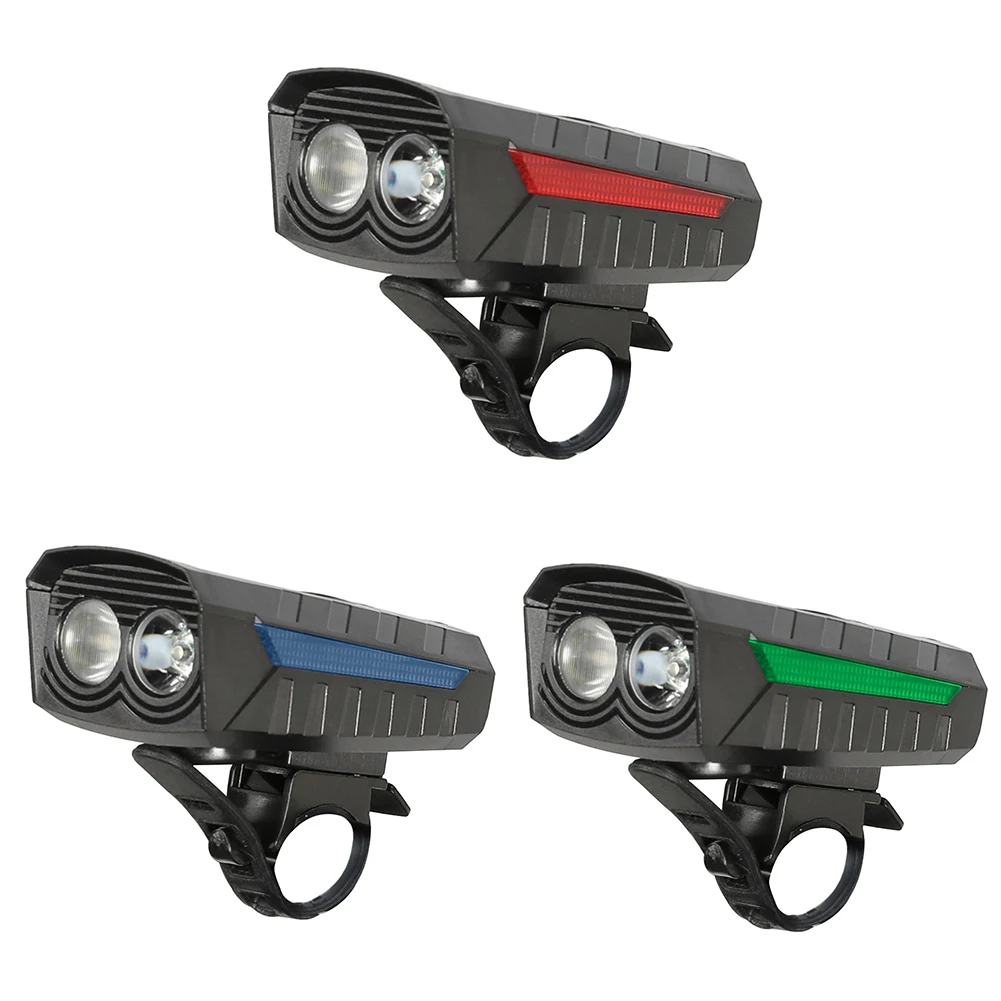 

Светодиодный головной фонарь на солнечной батарее для горного велосипеда, водонепроницаемый Электрический Гудок с зарядкой от USB, передсве...