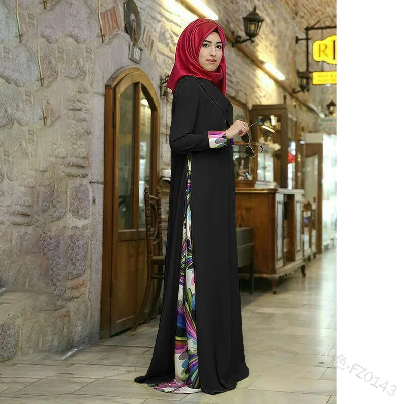 Мусульманское платье Eid Fashion мусульманское женское длинное Abaya халат Musulmane Longue