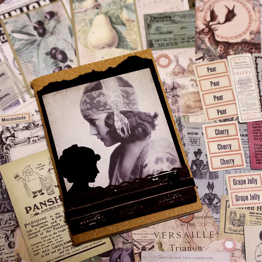 4 стиля старая фотография товарный знак материал бумажные наклейки для