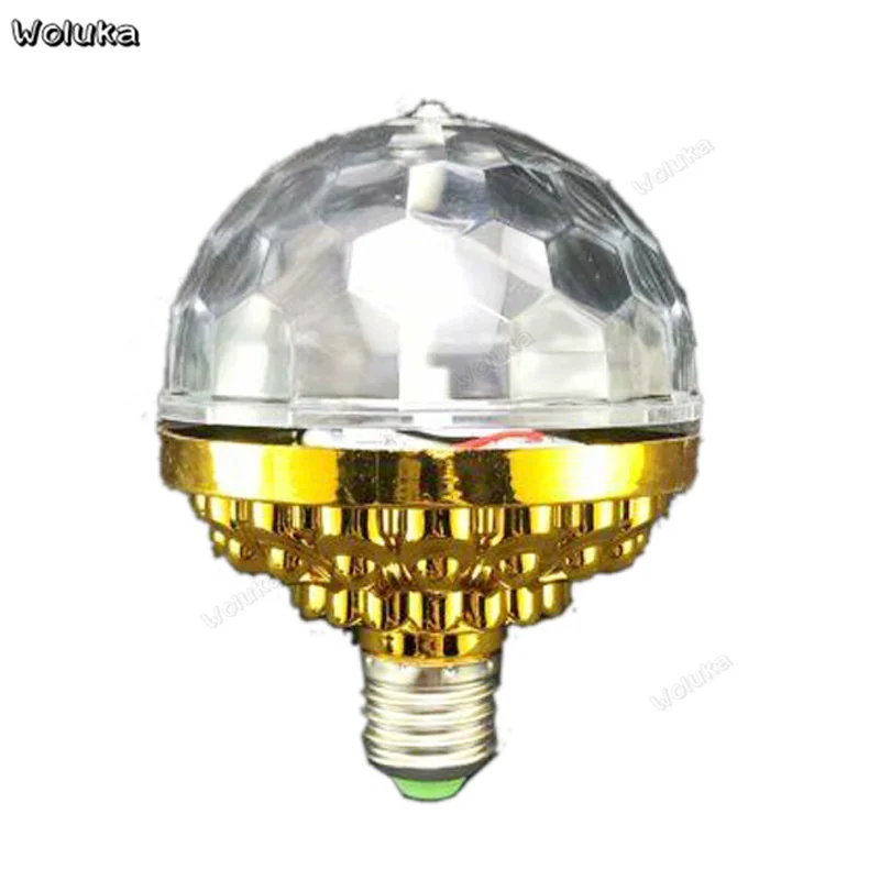 5 шт./лот E27 мини светодиодная полноцветная Вращающаяся лампа DJ волшебный шар RGB