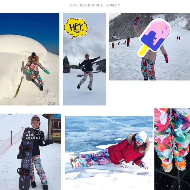 Комбинезон GSOU для сноуборда женские Зимние непромокаемые ветрозащитные дышащие