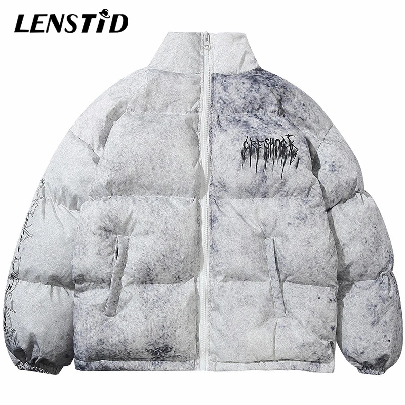 Зимние мужские утепленные куртки LENSTID с подкладкой в стиле хип-хоп уличная одежда