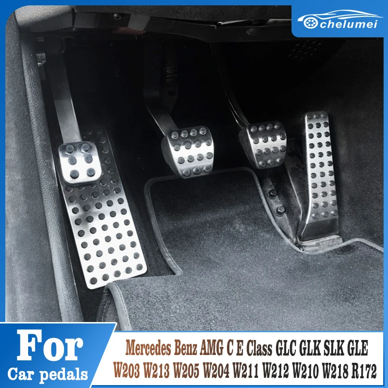 

For Benz AMG C E Class GLC GLK SLK GLE W203 W213 W205 W204 W211 W212 W210 W218 R172 Car Accelerator Brake Foot Pedal Shell Cover