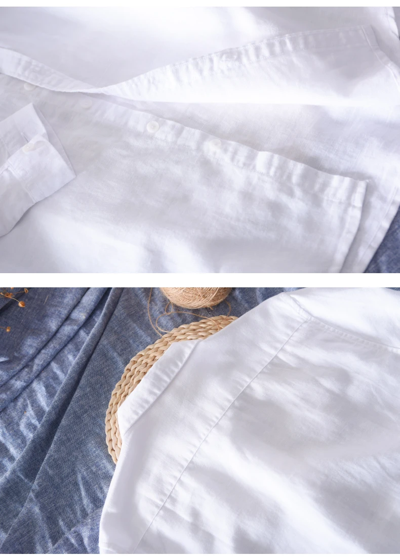 Новые дизайнерские рубашки с длинным рукавом мужские брендовые льняные серы