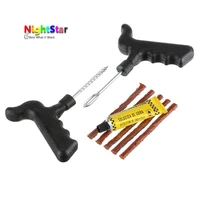 motorcyclecar tubeless type puncture repair kit tool tire plug auto 5 strip home tool kit
