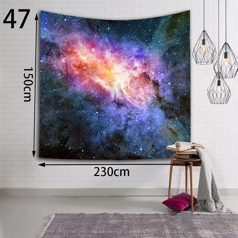 

3D Galaxy Psychedelic Wall Tapestry Planet Space Custom Tapestry Hanging Polyester Boho Decorations
