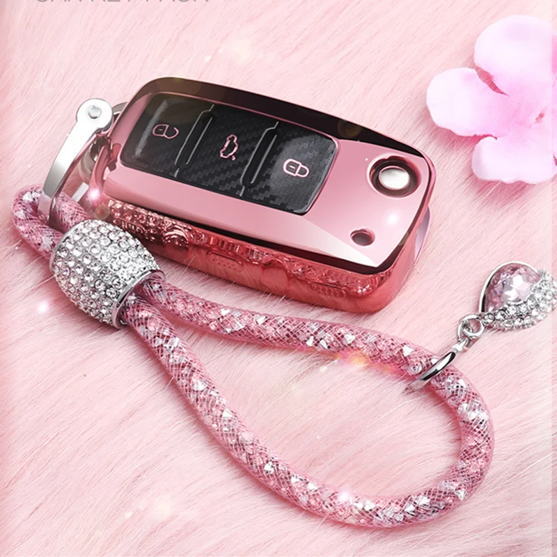 

For Volkswagen Golf Bora Jetta POLO GOLF Passat Lavida Tiguan Auto Accessories New Soft TPU Car Key Protection Cover Case For VW
