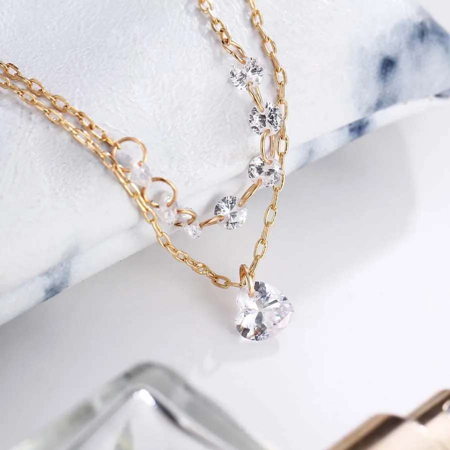 Модные ювелирные изделия Pulseras Mujer Moda 2020 Золотая цепочка сердце Хрустальный