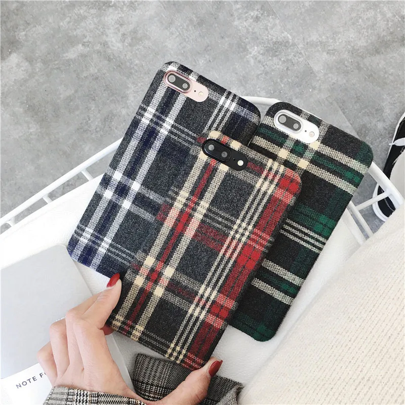 Gimfun теплый фланелевый клетчатый тканевый чехол для телефона для Iphone 11 чехол простой плюшевый тканевый чехол для Iphone 11 Pro Xs Max Xr X 6 7 8 Plus