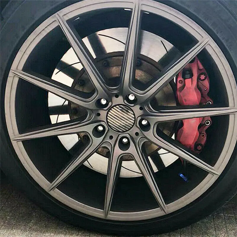 4 шт. Черный углеродного волокна ABS декоративное покрытие Центральная втулка