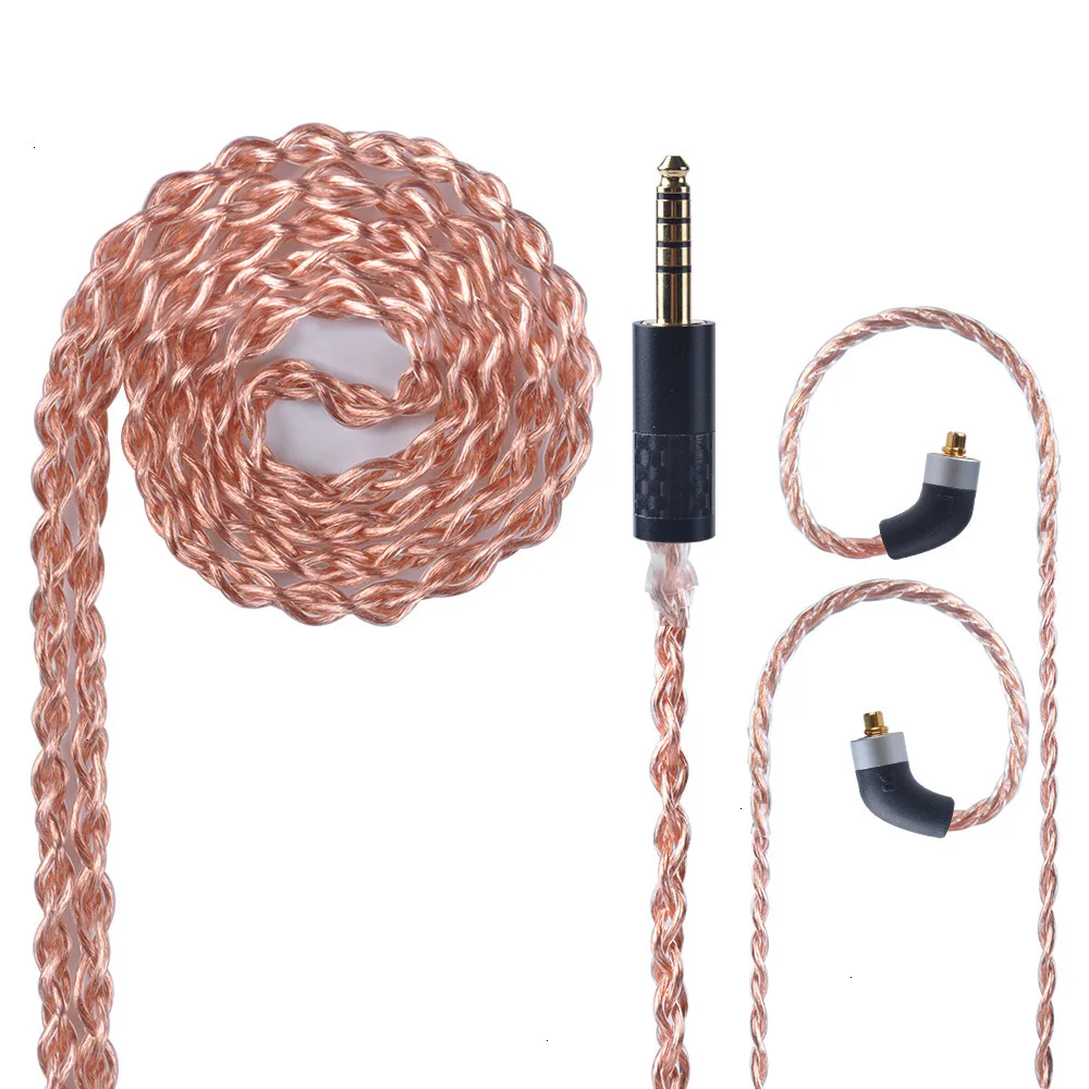 AK OFHC 24 AWG 6N высокой чистоты Медь кабель 2,5/3,5/4,4 мм балансный кабель для наушников с разъемом MMCX из Тайваня для HQ8 олова T2