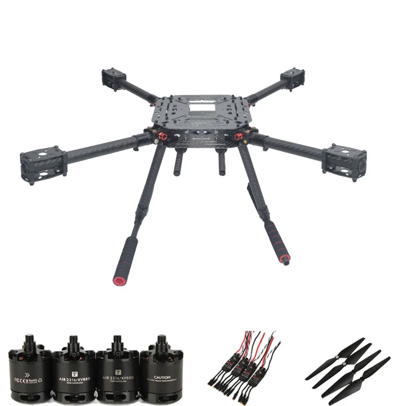 

Flyroun LX450 Drone with F450 Frame T-motor Air Gear 450 4PCS 2216 KV880 Motor 2Pair 1045 Heli Multi-Rotor with Landing Gear